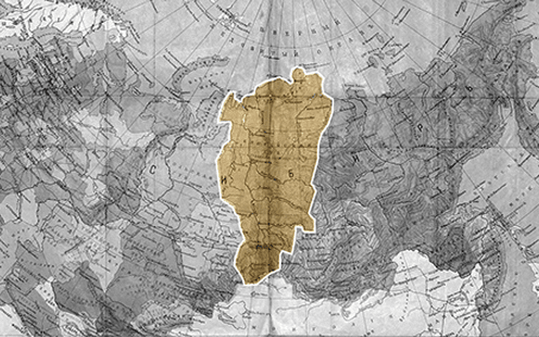Карта Российской империи. Конец ХIХ в. Материал Краеведческого музея
