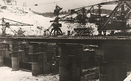 Красноярская ГЭС, 1963 г.